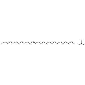 1,3-Propanediamine, N1-(3-aminopropyl)-N3-(3Z)-3-octadecen-1-yl-, acetate (1:1) Structure
