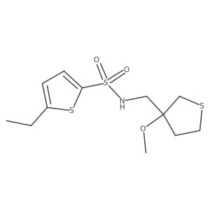 5-ethyl-N-((3-methoxytetrahydrothiophen-3-yl)methyl)thiophene-2-sulfonamide结构式