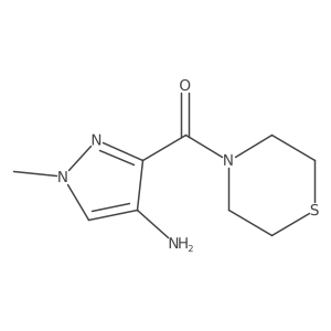 (4-Amino-1-methyl-1H-pyrazol-3-yl)(thiomorpholino)methanone结构式
