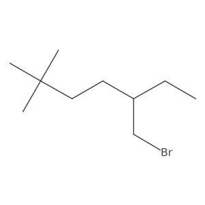 5-(Bromomethyl)-2,2-dimethylheptane结构式