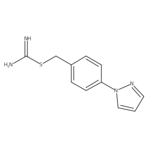 ({[4-(1H-pyrazol-1-yl)phenyl]methyl}sulfanyl)methanimidamide Structure