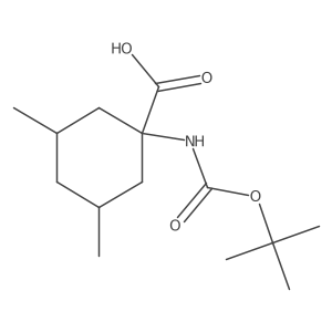 1-{[(Tert-butoxy)carbonyl]amino}-3,5-dimethylcyclohexane-1-carboxylic acid结构式