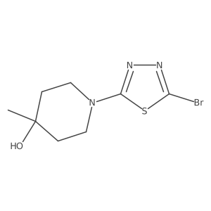 1-(5-Bromo-1,3,4-thiadiazol-2-yl)-4-methyl-4-piperidinol结构式