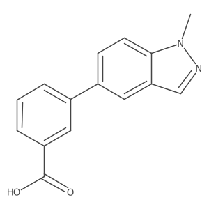 3-(1-Methyl-1H-indazol-5-yl)benzoic acid结构式