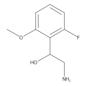 2-Amino-1-(2-fluoro-6-methoxyphenyl)ethan-1-OL结构式