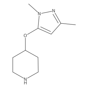 4-[(1,3-Dimethyl-1h-pyrazol-5-yl)oxy]piperidine Structure