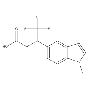 4,4,4-trifluoro-3-(1-methyl-1H-indol-5-yl)butanoic acid结构式