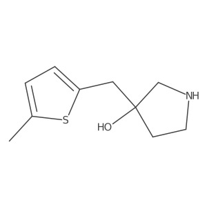 3-[(5-Methylthiophen-2-yl)methyl]pyrrolidin-3-ol Structure