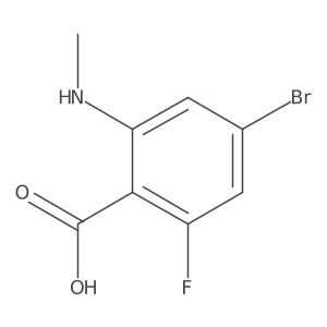 4-Bromo-2-fluoro-6-(methylamino)benzoic acid Structure