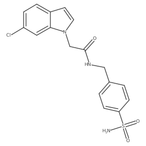 2-(6-chloro-1H-indol-1-yl)-N-(4-sulfamoylbenzyl)acetamide Structure
