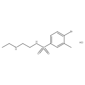 4-Bromo-N-(2-(ethylamino)ethyl)-3-methylbenzenesulfonamide hydrochloride Structure