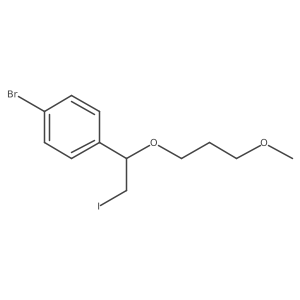 1-Bromo-4-[2-iodo-1-(3-methoxypropoxy)ethyl]benzene Structure