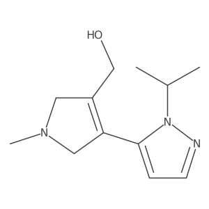 (4-(1-isopropyl-1H-pyrazol-5-yl)-1-methyl-2,5-dihydro-1H-pyrrol-3-yl)methanol结构式