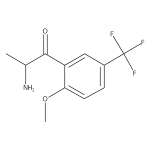 2-Amino-1-[2-methoxy-5-(trifluoromethyl)phenyl]propan-1-one Structure