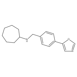 Cycloheptyl-(4-oxazol-5-yl-benzyl)-amine Structure