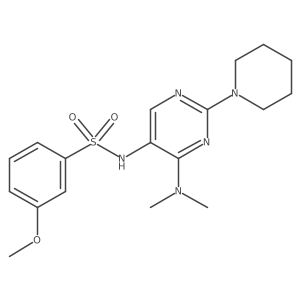 N-(4-(dimethylamino)-2-(piperidin-1-yl)pyrimidin-5-yl)-3-methoxybenzenesulfonamide Structure