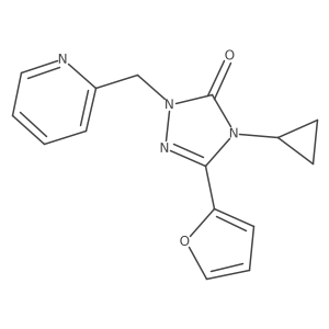 4-cyclopropyl-3-(furan-2-yl)-1-(pyridin-2-ylmethyl)-1H-1,2,4-triazol-5(4H)-one Structure