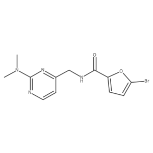 5-Bromo-N-[[2-(dimethylamino)pyrimidin-4-yl]methyl]furan-2-carboxamide结构式