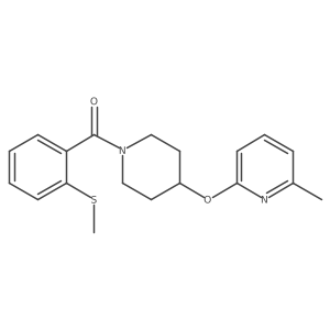 (4-((6-Methylpyridin-2-yl)oxy)piperidin-1-yl)(2-(methylthio)phenyl)methanone Structure