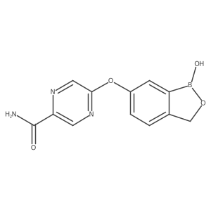 5-[(1,3-Dihydro-1-hydroxy-2,1-benzoxaborol-6-yl)oxy]-2-pyrazinecarboxamide结构式