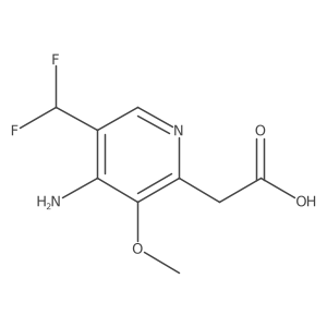 2-(4-Amino-5-(difluoromethyl)-3-methoxypyridin-2-yl)acetic acid Structure
