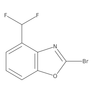 2-Bromo-4-(difluoromethyl)benzo[d]oxazole结构式