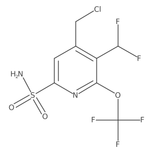4-(Chloromethyl)-5-(difluoromethyl)-6-(trifluoromethoxy)pyridine-2-sulfonamide Structure