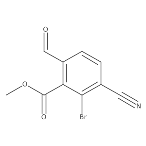 Methyl 2-bromo-3-cyano-6-formylbenzoate结构式