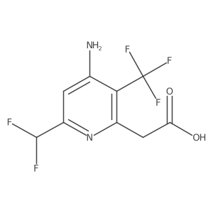2-(4-Amino-6-(difluoromethyl)-3-(trifluoromethyl)pyridin-2-yl)acetic acid结构式