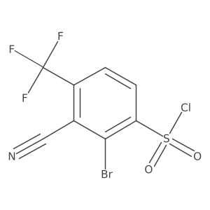2-Bromo-3-cyano-4-(trifluoromethyl)benzenesulfonyl chloride Structure