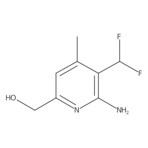 (6-Amino-5-(difluoromethyl)-4-methylpyridin-2-yl)methanol结构式