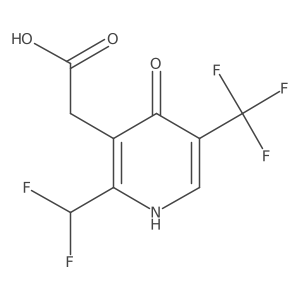 2-(Difluoromethyl)-4-hydroxy-5-(trifluoromethyl)pyridine-3-acetic acid Structure