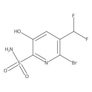6-bromo-5-(difluoromethyl)-3-hydroxy-pyridine-2-sulfonamide Structure