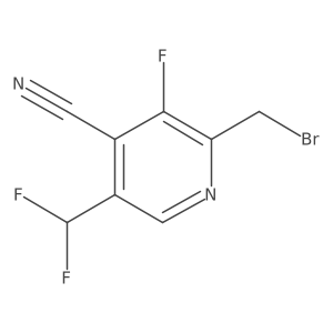 2-(Bromomethyl)-4-cyano-5-(difluoromethyl)-3-fluoropyridine Structure