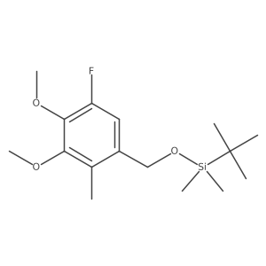 1-[[[(1,1-Dimethylethyl)dimethylsilyl]oxy]methyl]-5-fluoro-3,4-dimethoxy-2-methylbenzene Structure
