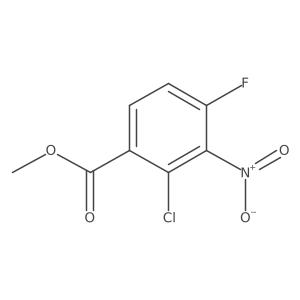 Methyl 2-chloro-4-fluoro-3-nitrobenzoate结构式
