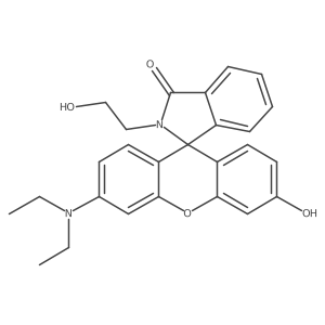 3'-(Diethylamino)-6'-hydroxy-2-(2-hydroxyethyl)spiro[isoindoline-1,9'-xanthen]-3-one Structure