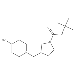 tert-Butyl 3-[(4-hydroxypiperidin-1-yl)methyl]pyrrolidine-1-carboxylate Structure