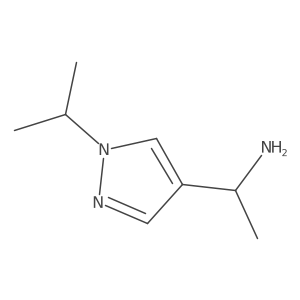 (1R)-1-[1-(propan-2-yl)-1H-pyrazol-4-yl]ethan-1-amine结构式