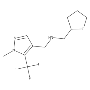 {[1-methyl-5-(trifluoromethyl)-1H-pyrazol-4-yl]methyl}[(oxolan-2-yl)methyl]amine结构式