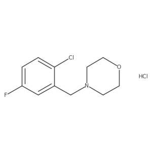 4-[(2-Chloro-5-fluorophenyl)methyl]morpholine hydrochloride结构式