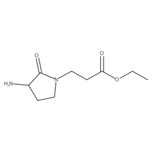 Ethyl 3-(3-amino-2-oxopyrrolidin-1-yl)propanoate结构式