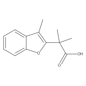 2-Methyl-2-(3-methyl-1-benzofuran-2-yl)propanoic acid Structure