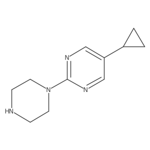 5-Cyclopropyl-2-(piperazin-1-yl)pyrimidine Structure