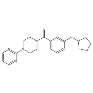 (4-(Pyrimidin-2-yl)piperazin-1-yl)(2-((tetrahydrofuran-3-yl)oxy)pyridin-4-yl)methanone Structure
