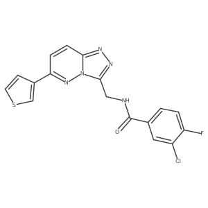3-chloro-4-fluoro-N-((6-(thiophen-3-yl)-[1,2,4]triazolo[4,3-b]pyridazin-3-yl)methyl)benzamide Structure