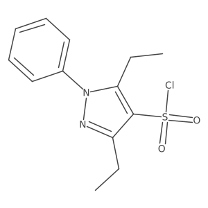 3,5-diethyl-1-phenyl-1H-pyrazole-4-sulfonyl chloride Structure