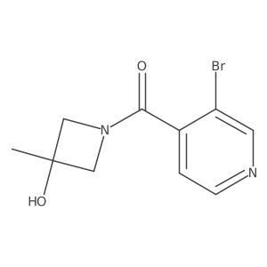 (3-Bromo-4-pyridinyl)(3-hydroxy-3-methyl-1-azetidinyl)methanone结构式