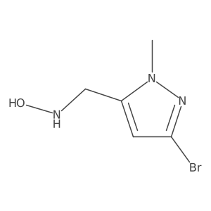 N-[(3-bromo-1-methyl-1H-pyrazol-5-yl)methyl]hydroxylamine结构式