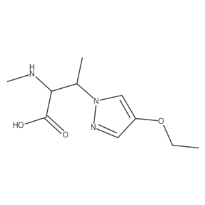 3-(4-ethoxy-1H-pyrazol-1-yl)-2-(methylamino)butanoic acid Structure